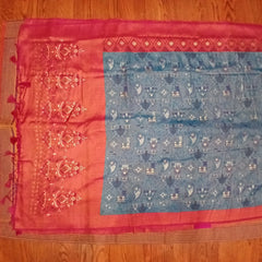 Wedding Fancy Saree for Women – Party Wear Bollywood Style- Blue Soft Silk