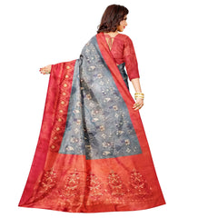 Wedding Fancy Saree for Women – Party Wear Bollywood Style- Blue Soft Silk
