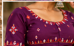 Wine Color Chaniya Choli, Peacock Embroidery, Mustard Bandhani Dupatta, 3 Piece Festive Set
