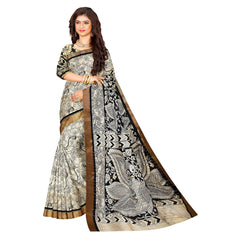 Mangalagiri cotton silk saree- White