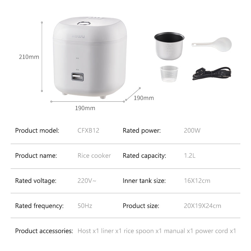 Mini Electric Rice Cooker 1.2L