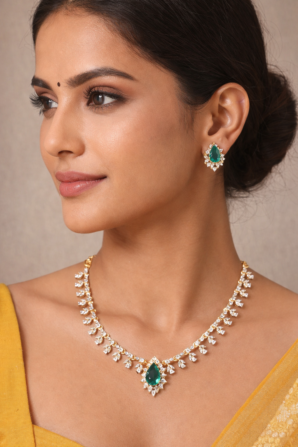 Emerald CZ Luxury Necklace Sets – Bridal & Partywear Designer Jewelry Collection | Wedding & Festive Statement Sets