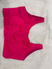 Readymade Stretchable Saree Blouse - Hot Pink Plain, Size 36-40