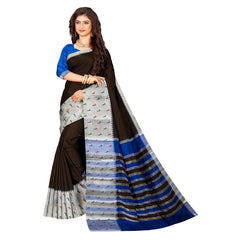 Mangalagiri Handloom Cotton Silk Saree Contrast Pallu - Saree
