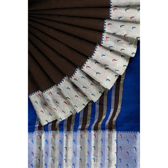Mangalagiri Handloom Cotton Silk Saree Contrast Pallu - Saree