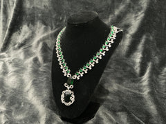 Emerald Green Stone Necklace Set